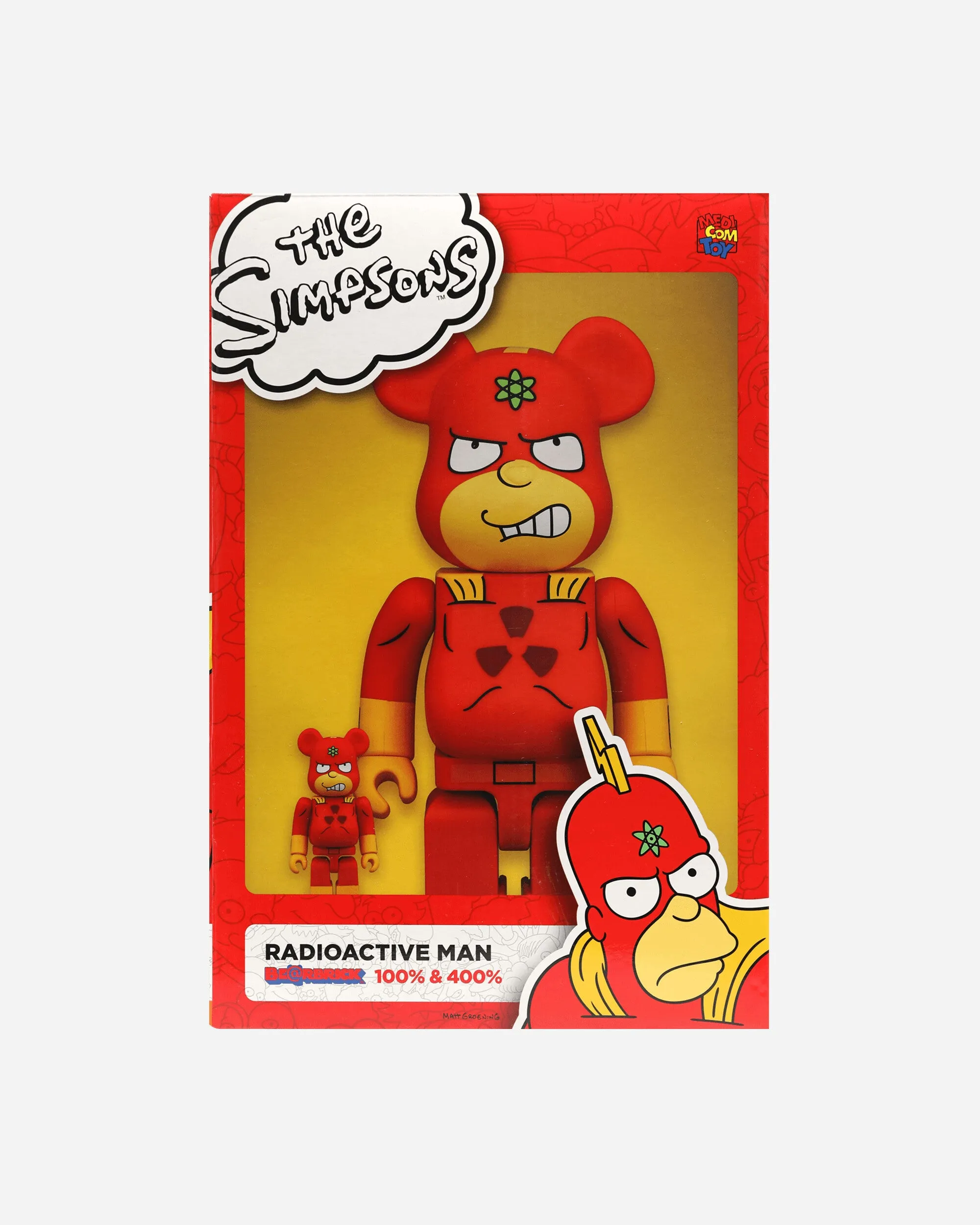 100%   400% The Simpsons Radioactive Man Be@rbrick Multicolor