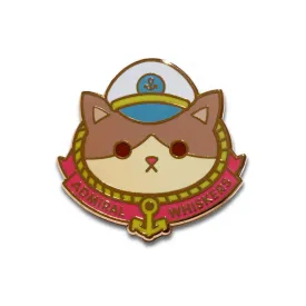 Adorable Admiral Whiskers Cat Enamel Pin by 100% Soft - Cute Collectible Accessory