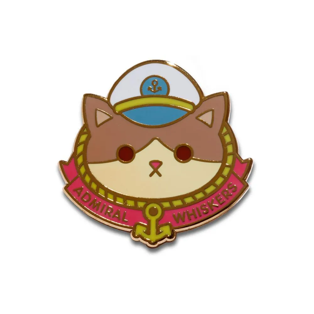 Adorable Admiral Whiskers Cat Enamel Pin by 100% Soft - Cute Collectible Accessory