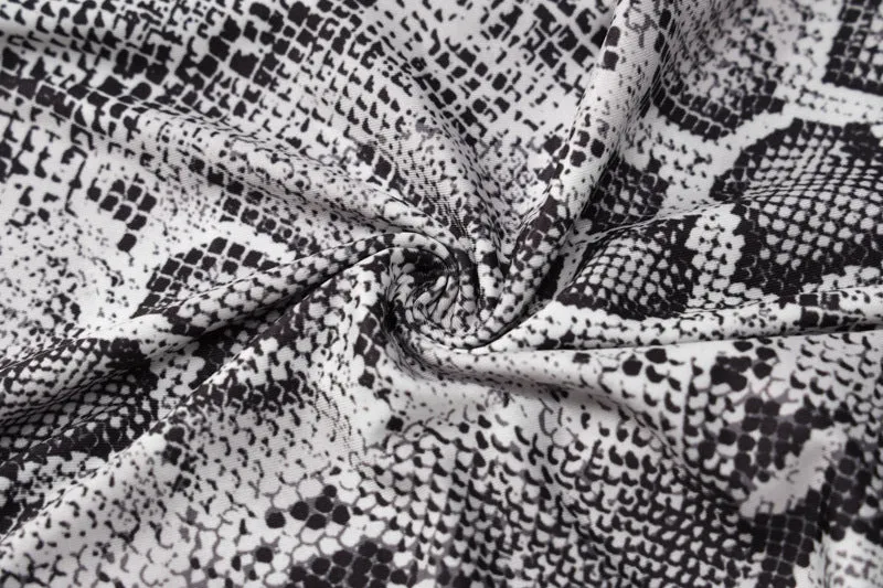10842 Snake Print Long Sleeve Women'S Jumpsuit 2022 New Fashion Winter One Piece Wholesale Party American Clothing