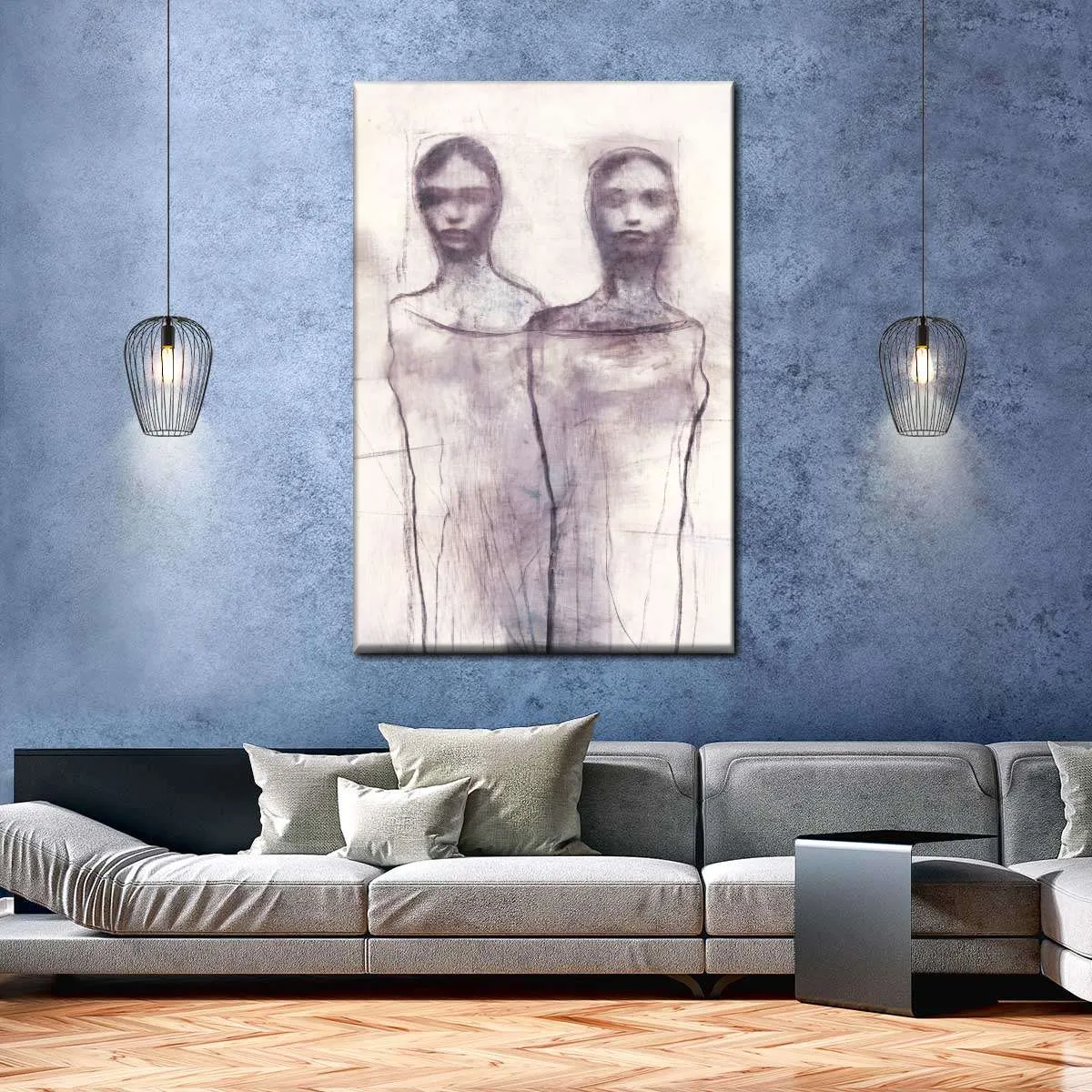 2 Figures Study I Wall Art
