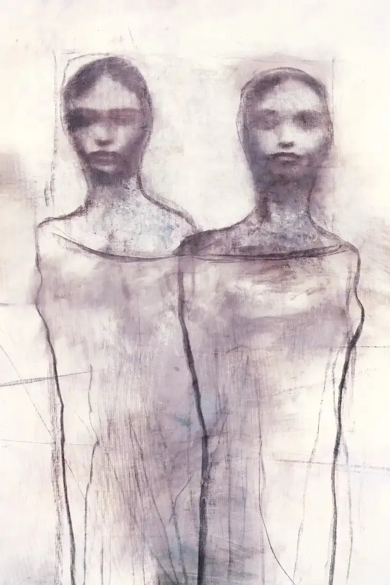 2 Figures Study I Wall Art