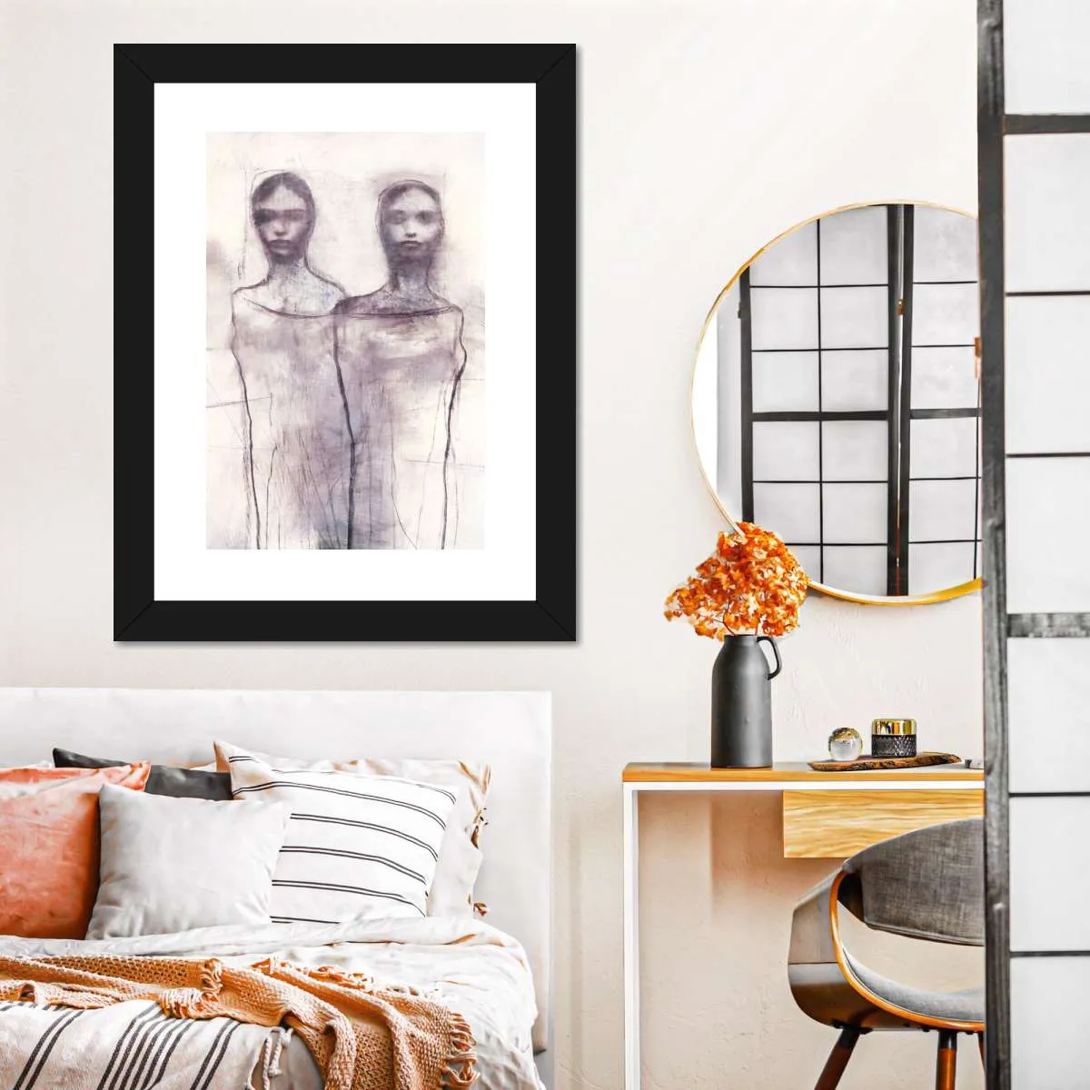 2 Figures Study I Wall Art