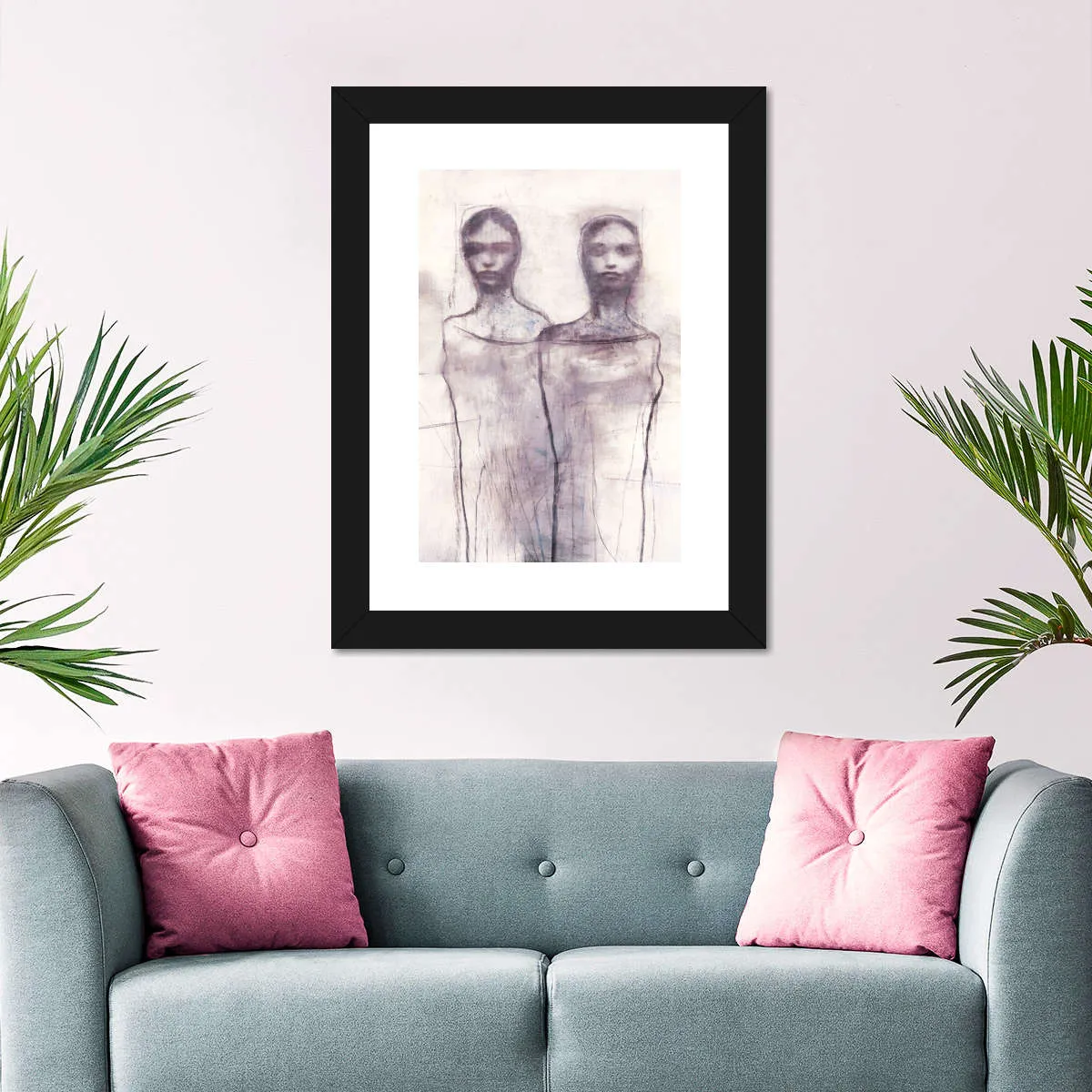 2 Figures Study I Wall Art