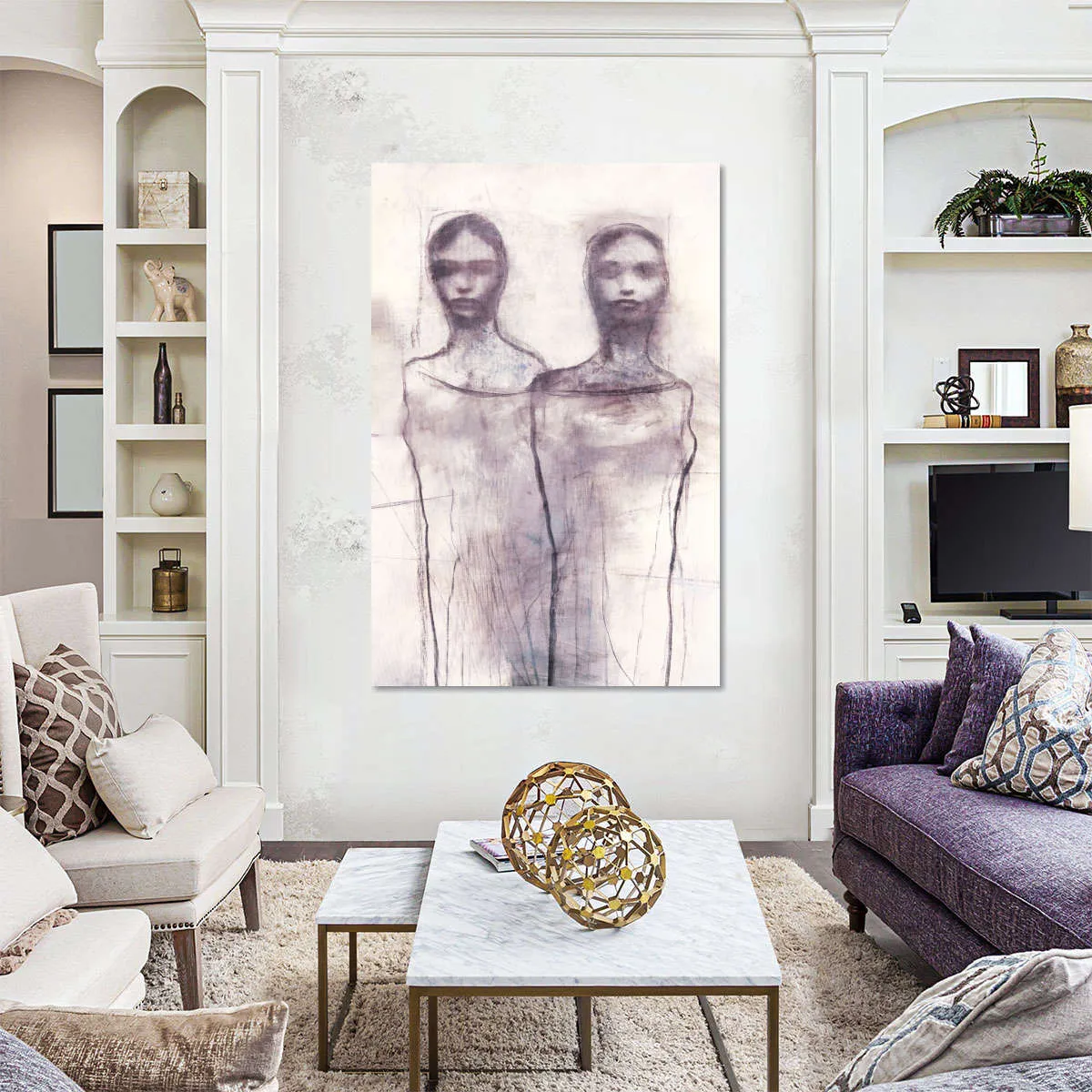 2 Figures Study I Wall Art