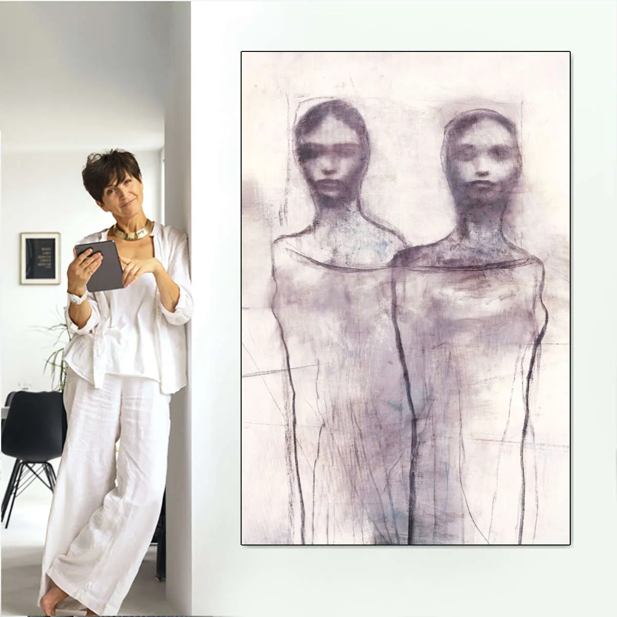 2 Figures Study I Wall Art