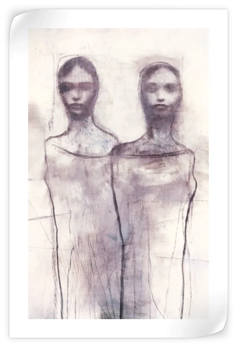 2 Figures Study I Wall Art