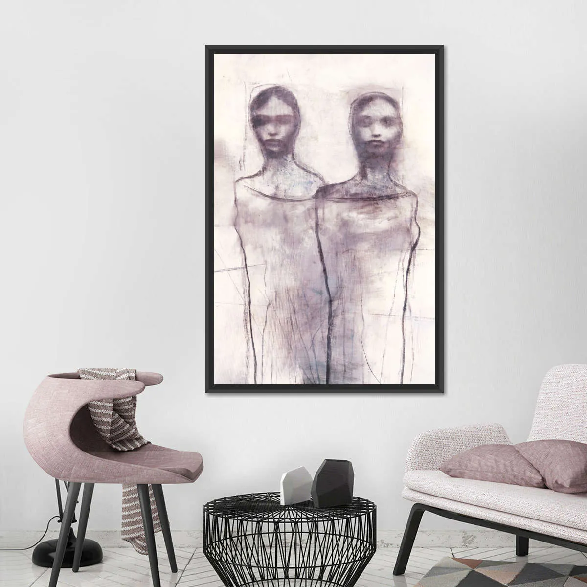 2 Figures Study I Wall Art