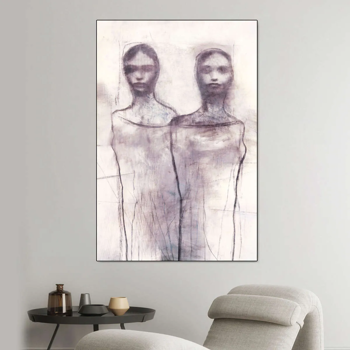 2 Figures Study I Wall Art