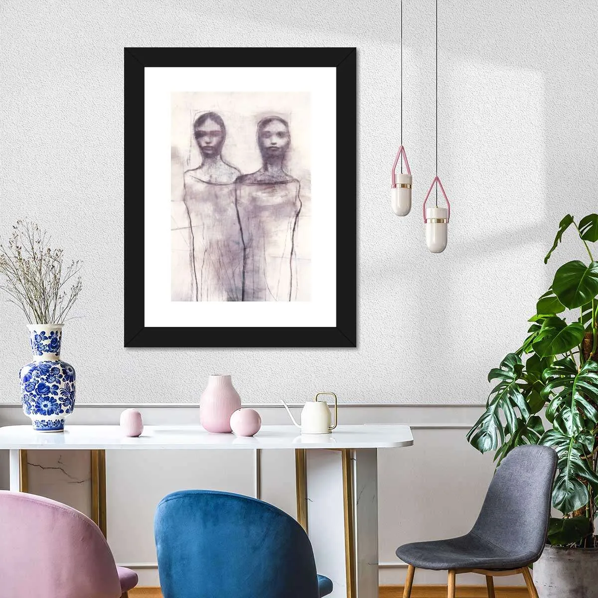 2 Figures Study I Wall Art
