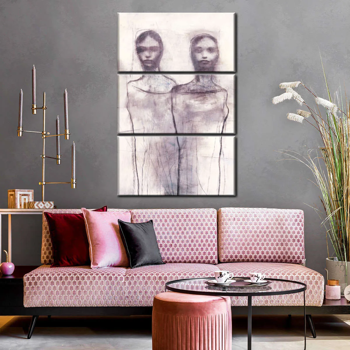 2 Figures Study I Wall Art