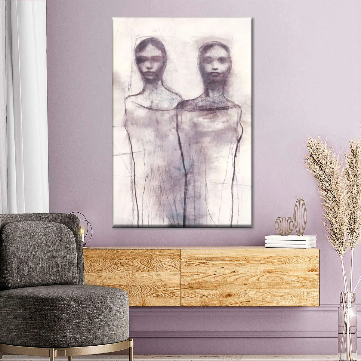 2 Figures Study I Wall Art