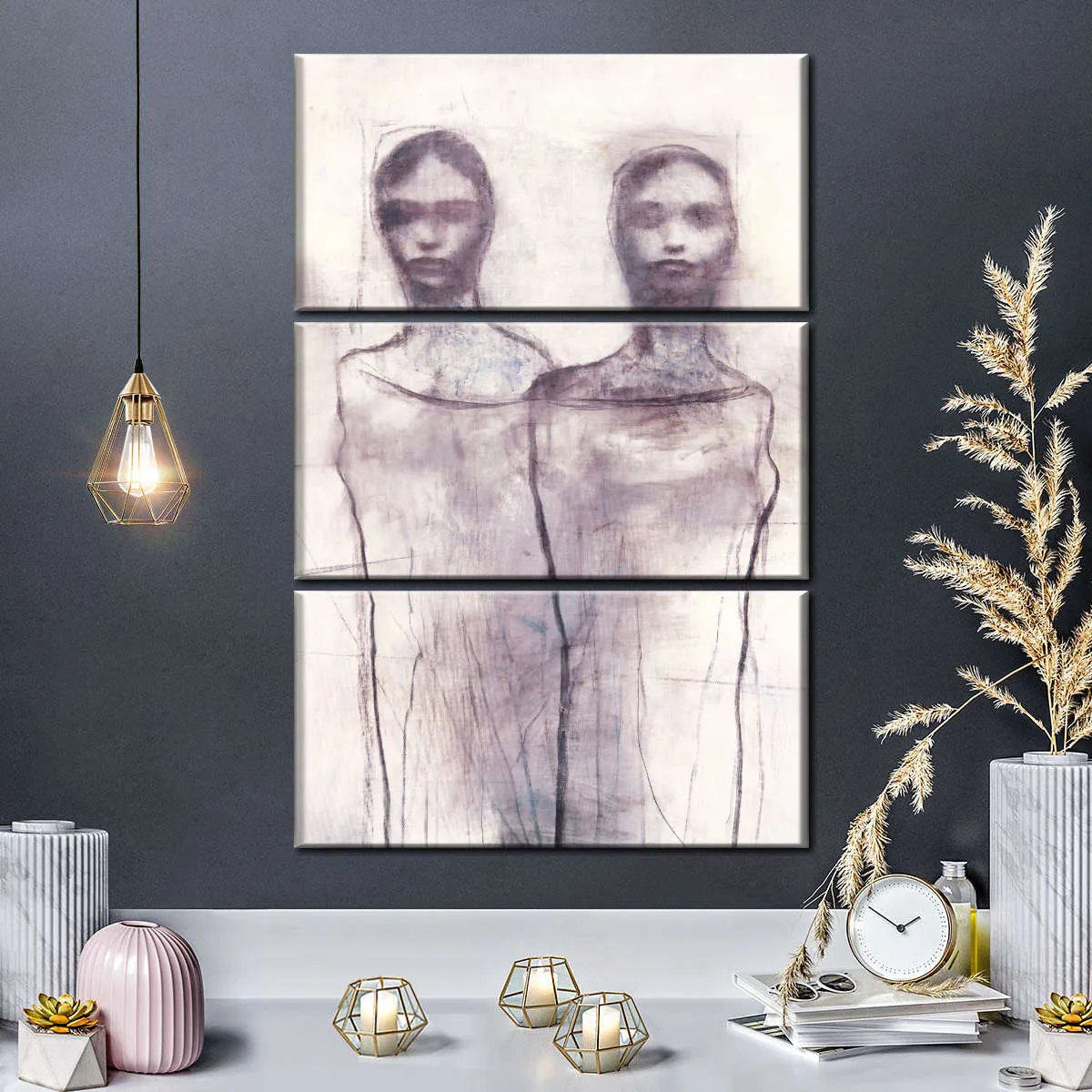 2 Figures Study I Wall Art