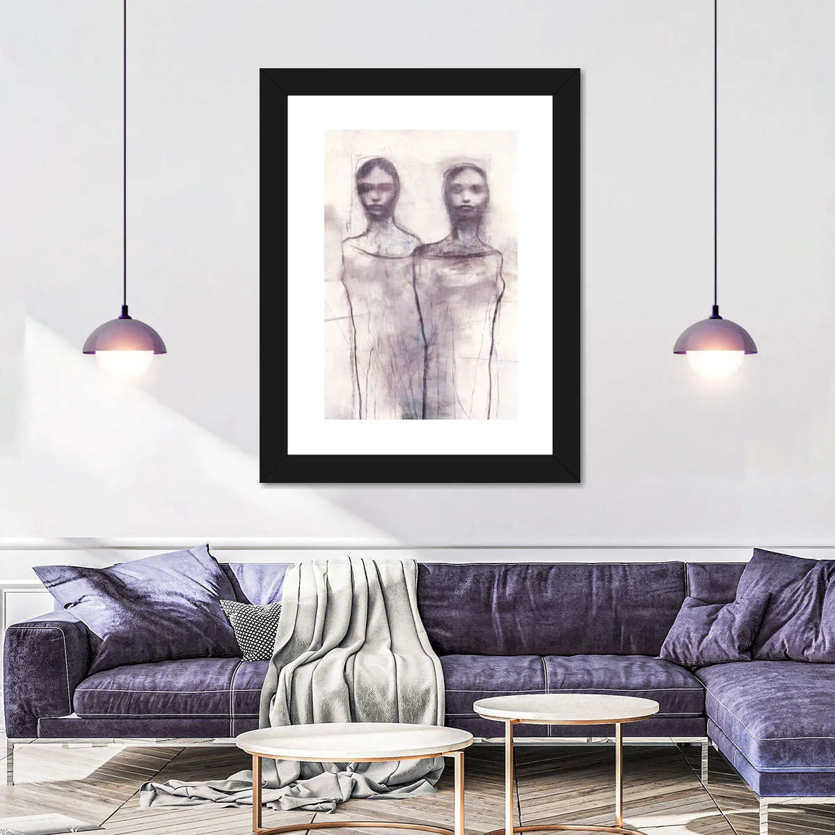 2 Figures Study I Wall Art