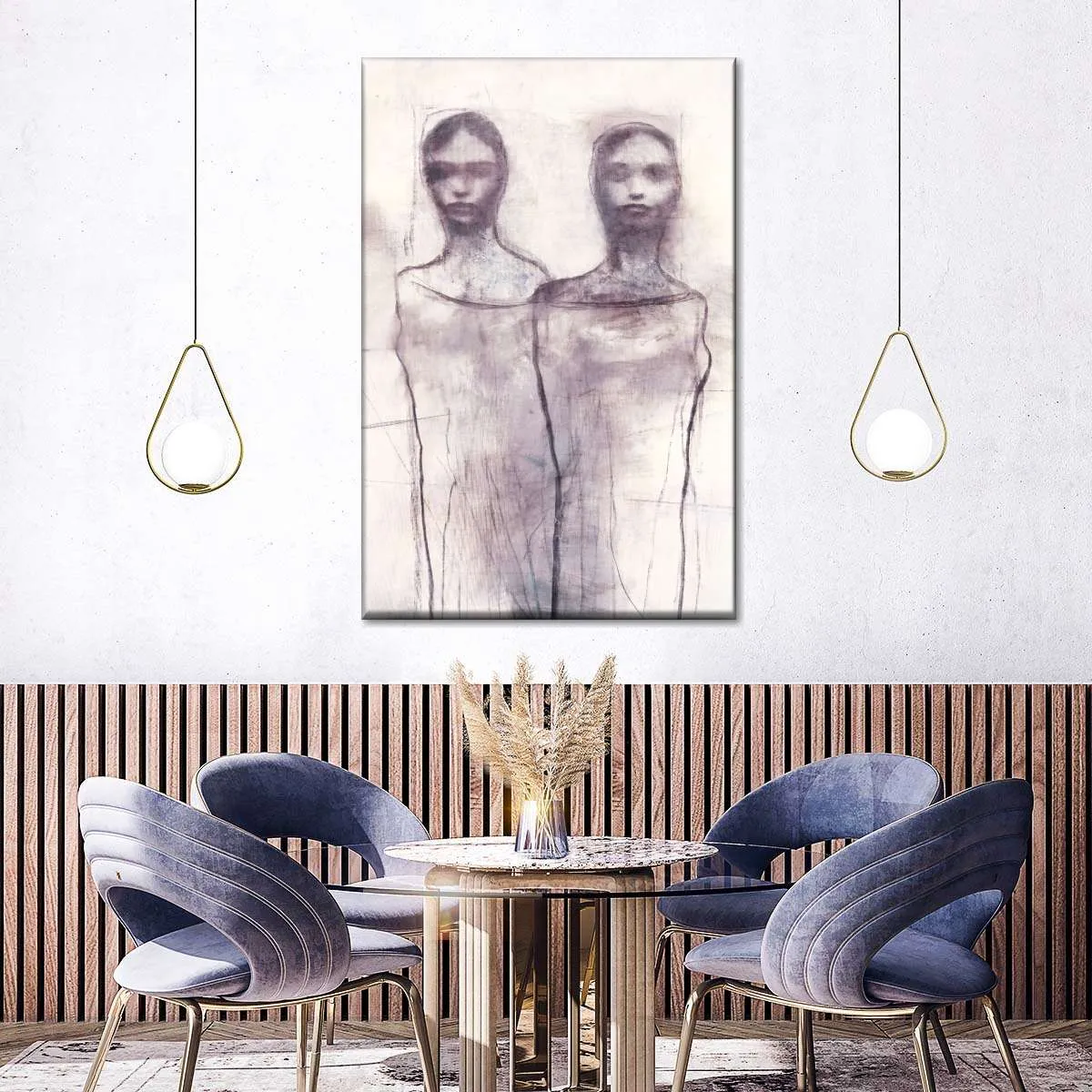 2 Figures Study I Wall Art