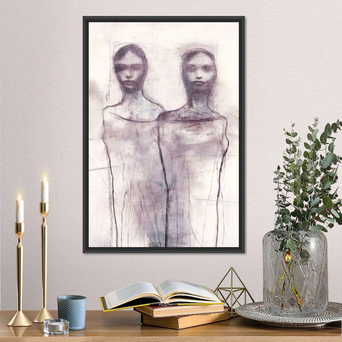 2 Figures Study I Wall Art