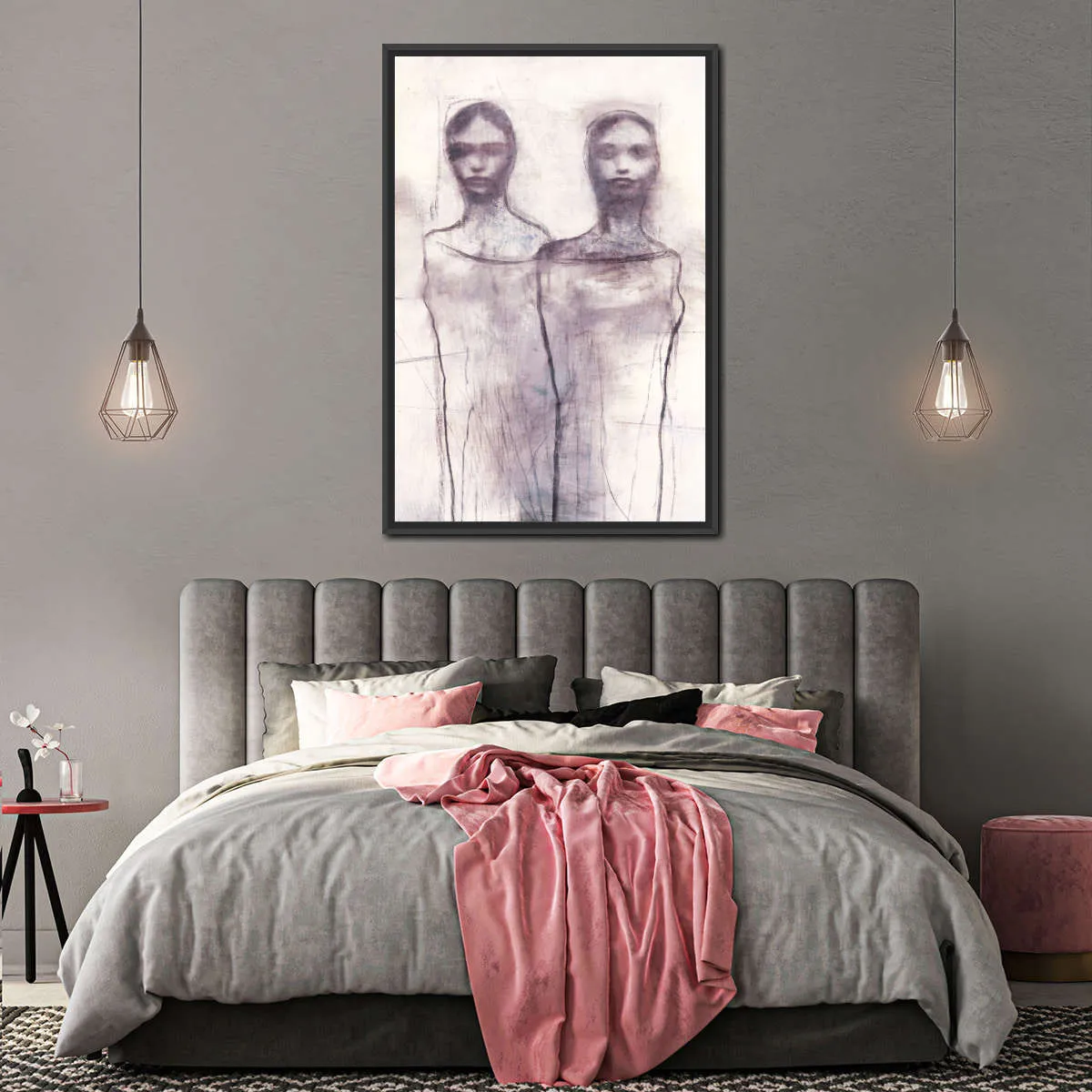 2 Figures Study I Wall Art