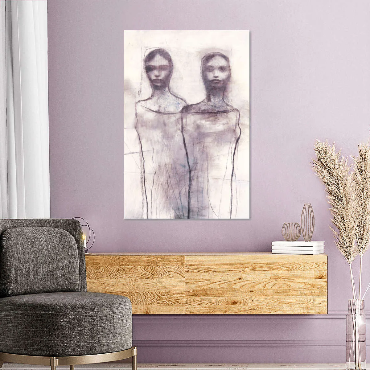 2 Figures Study I Wall Art