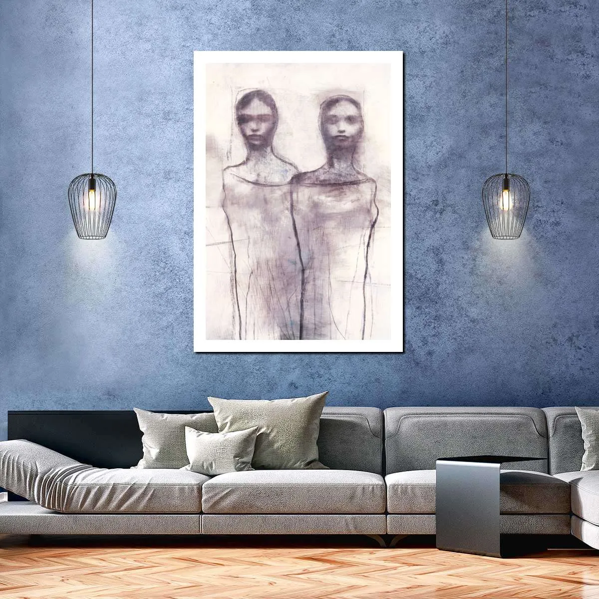 2 Figures Study I Wall Art