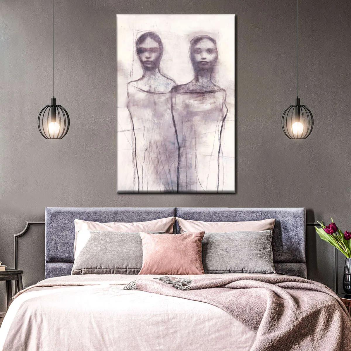 2 Figures Study I Wall Art