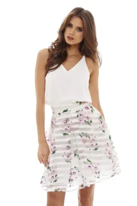 2 in 1 Printed Skater Dress