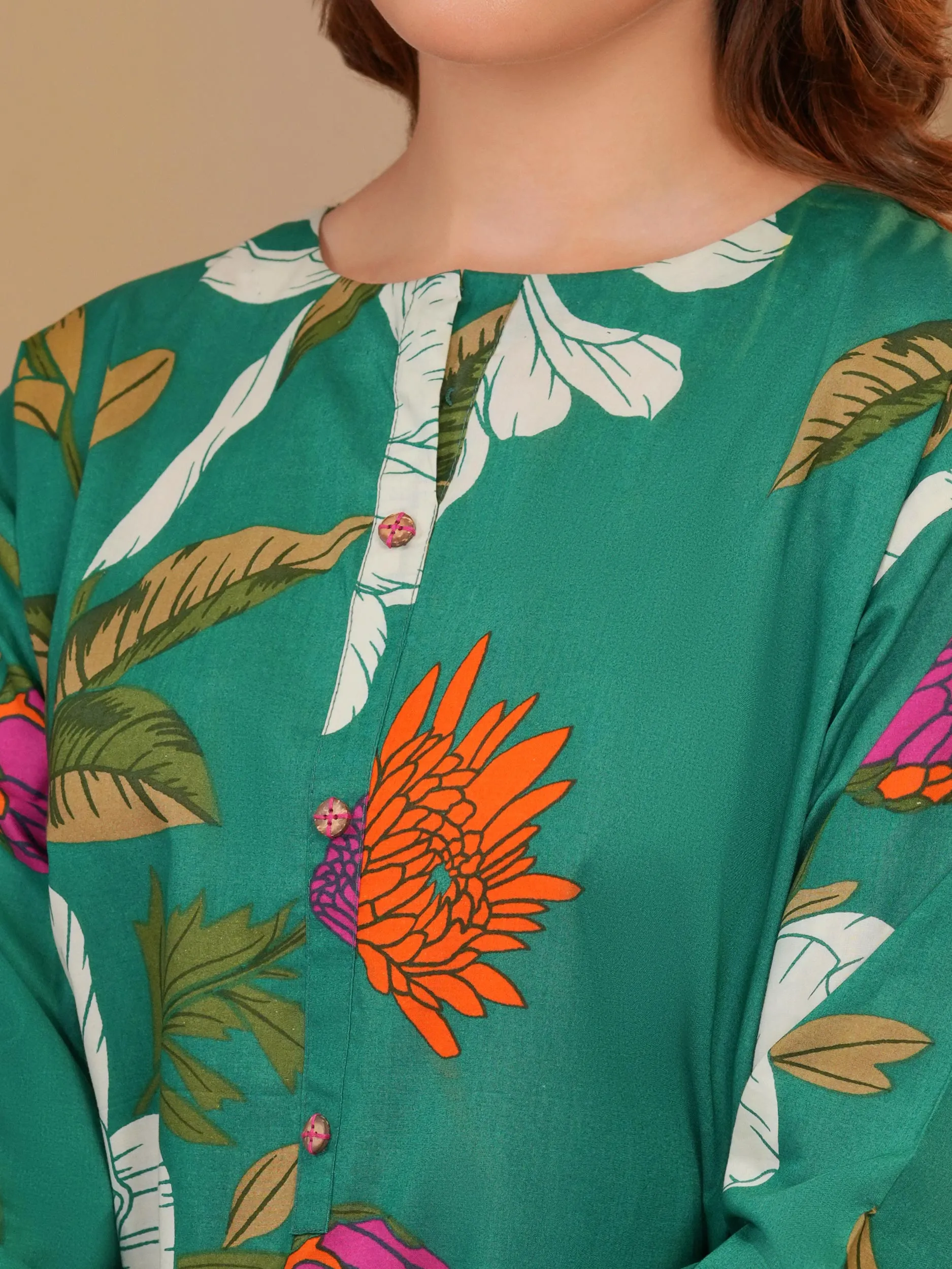 2 Piece Cambric Suit-Printed (Unstitched)