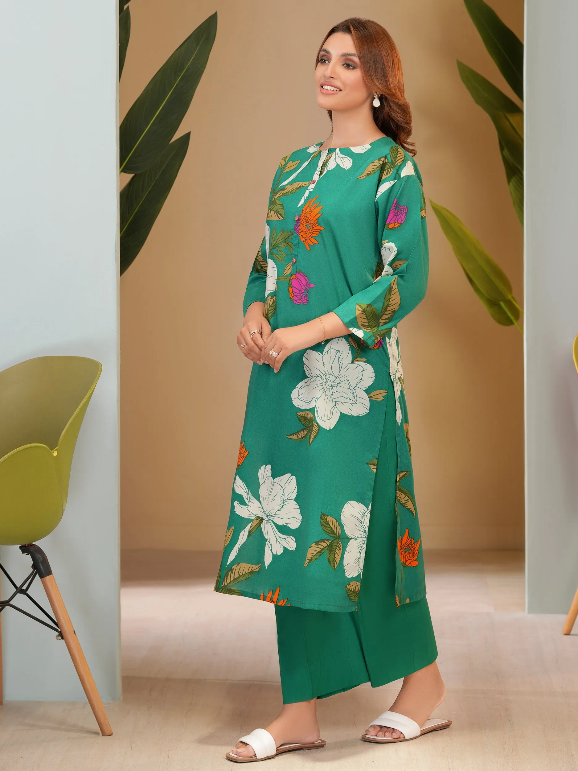 2 Piece Cambric Suit-Printed (Unstitched)