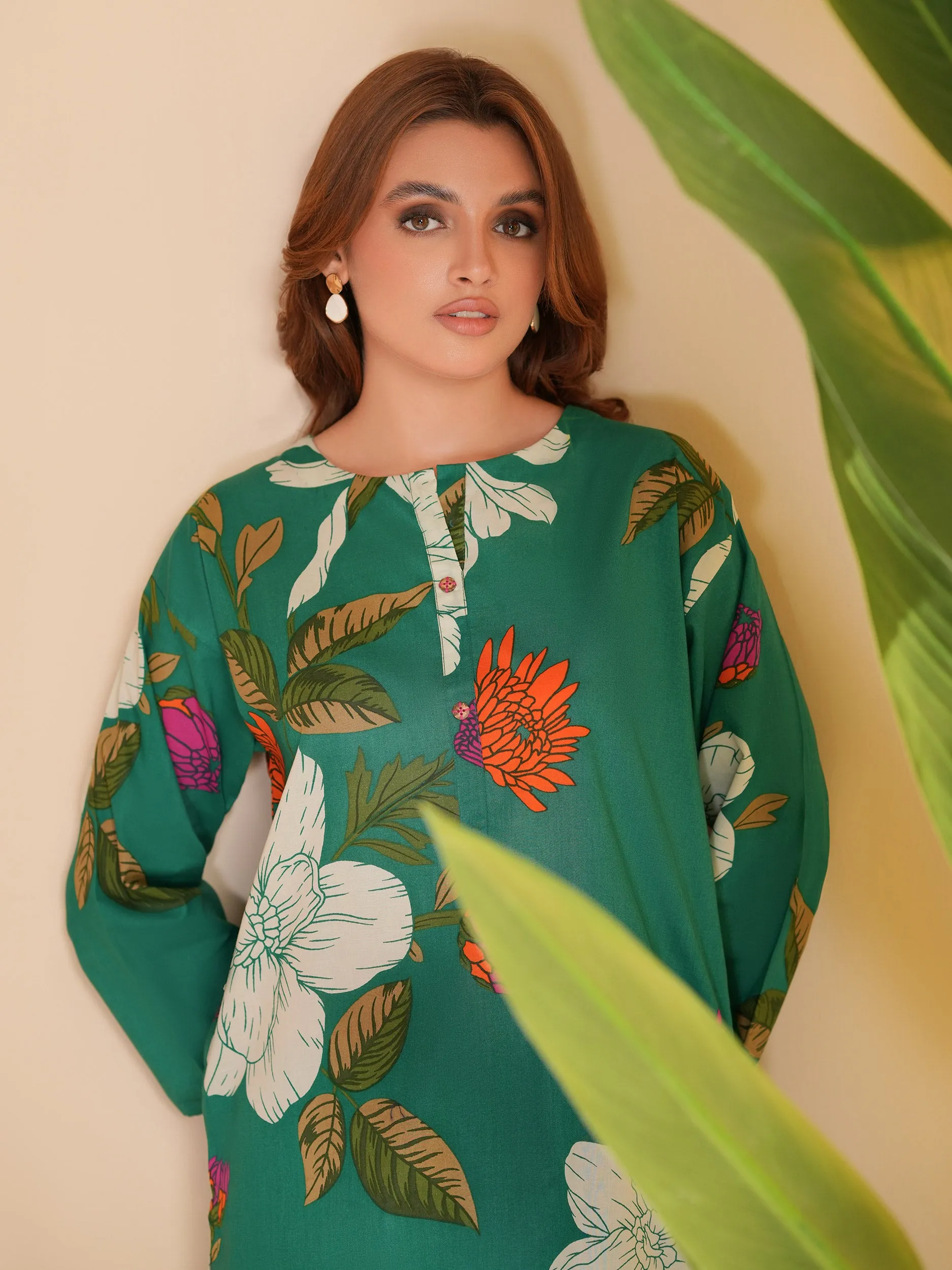 2 Piece Cambric Suit-Printed (Unstitched)
