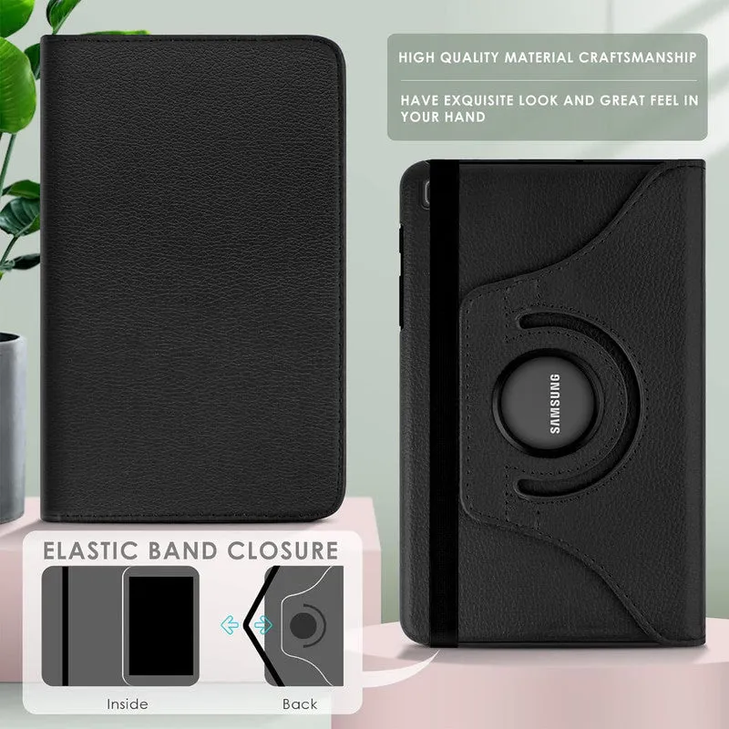 360 Degree Rotating PU Leather Tablet Flip Cover For Samsung Tab A7 SM-T500