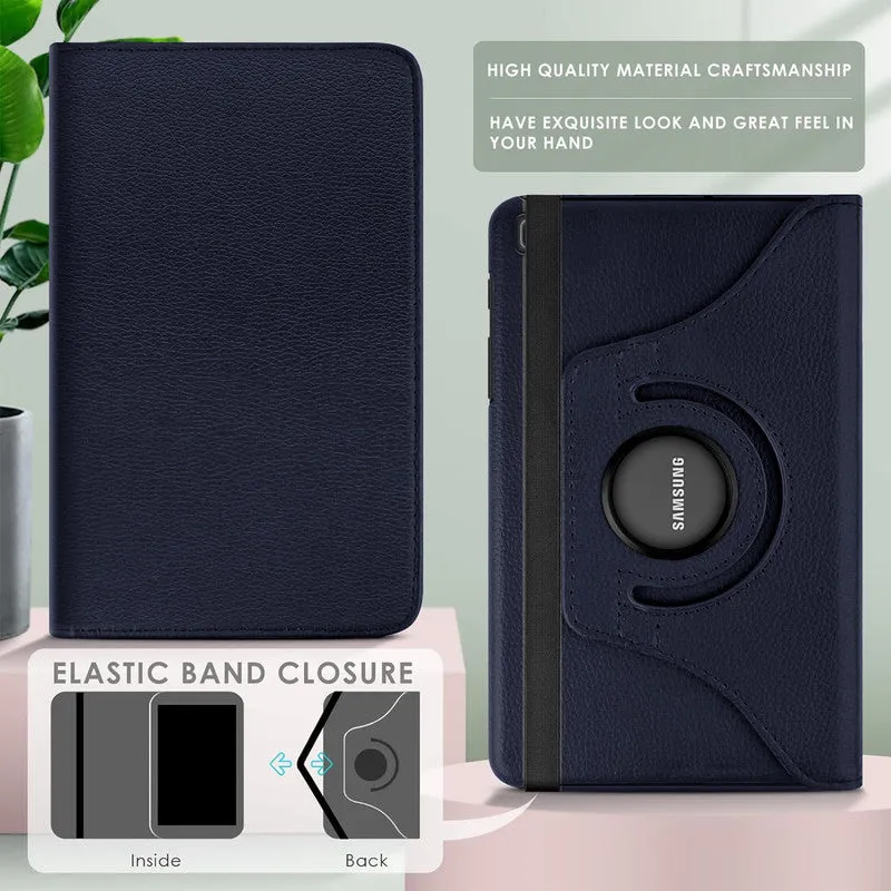 360 Degree Rotating PU Leather Tablet Flip Cover For Samsung Tab A7 SM-T500