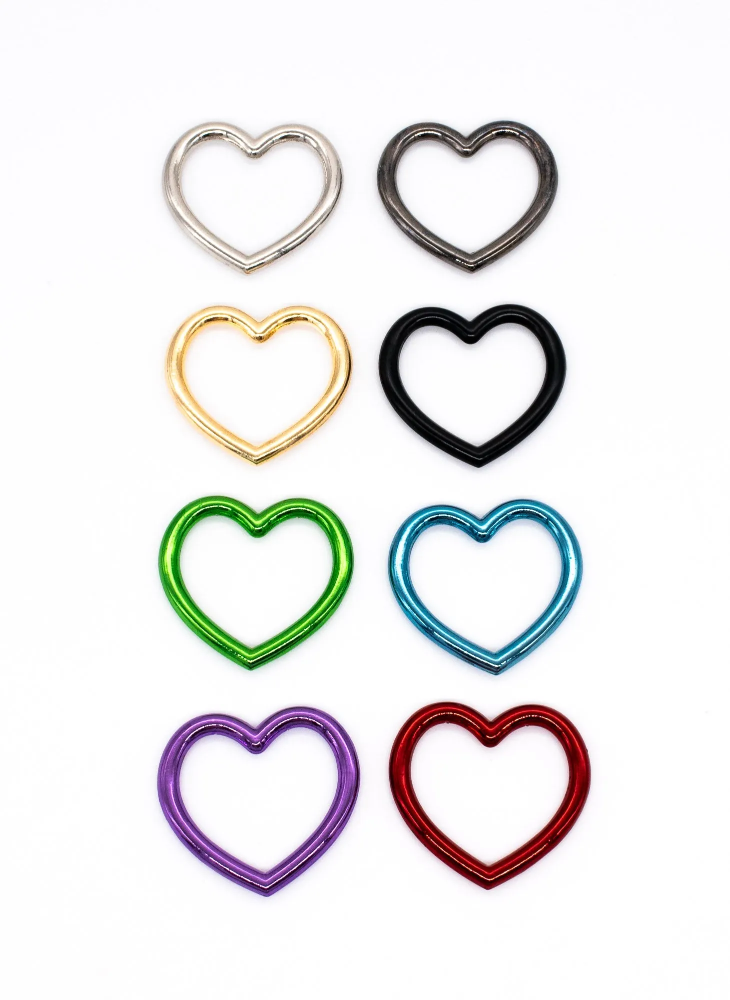 3/8" Matte Black Heart Ring Black Vegan Leather Martingale Collar