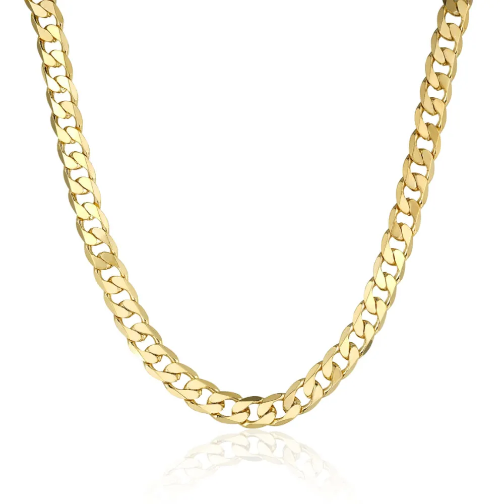 9mm Gold Filled Bonded Cuban Curb Chain 20/24 Inches