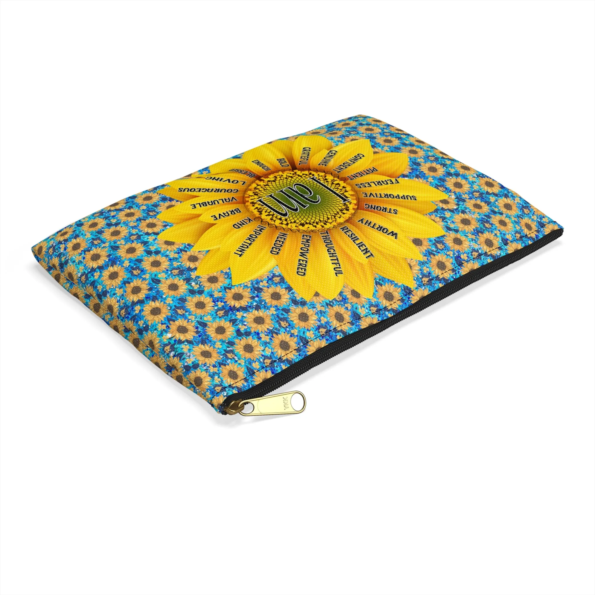 Affirmation Sunflower Accessory Pouch