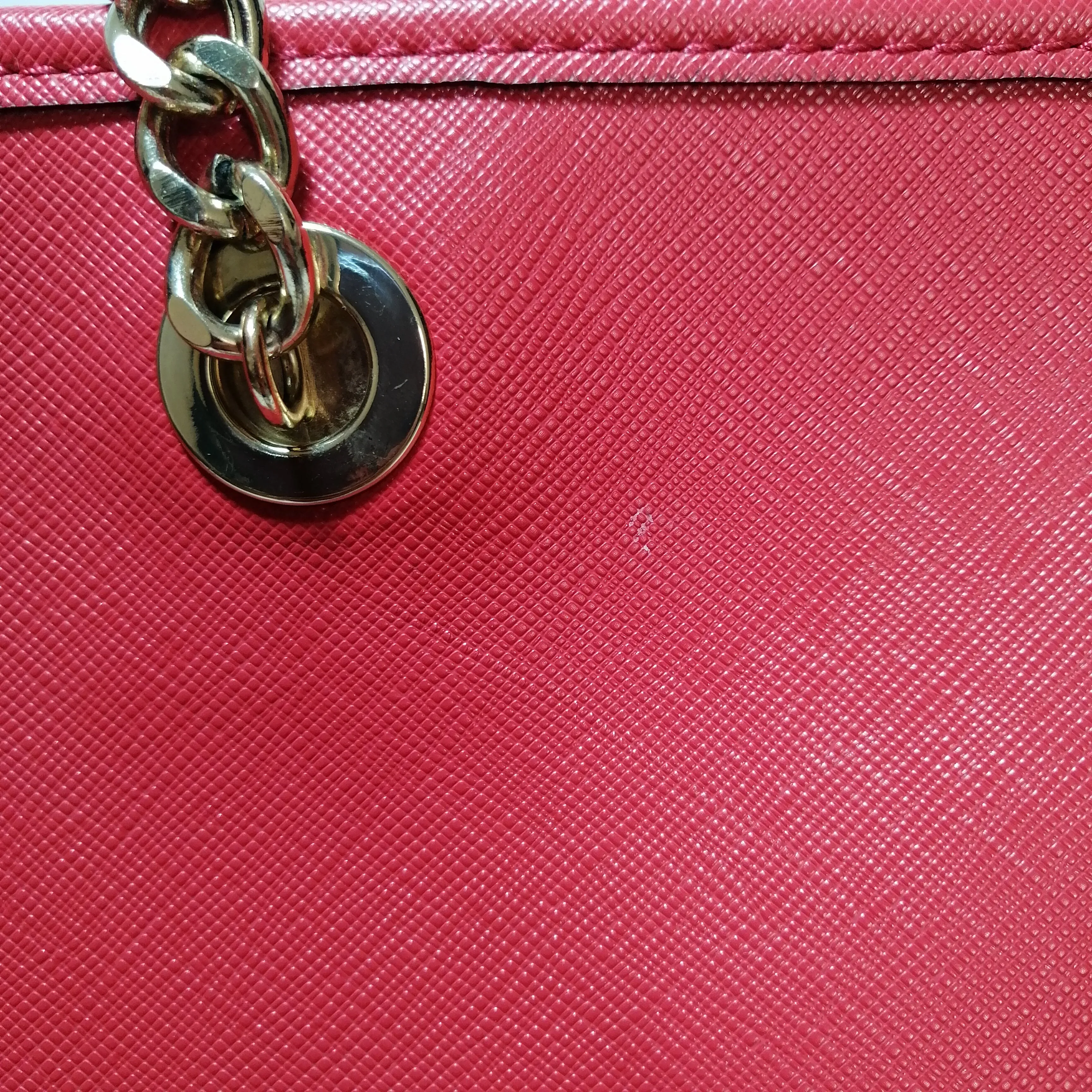 ALDO Red Front Pocket Faux Leather Tote | Gently Used |