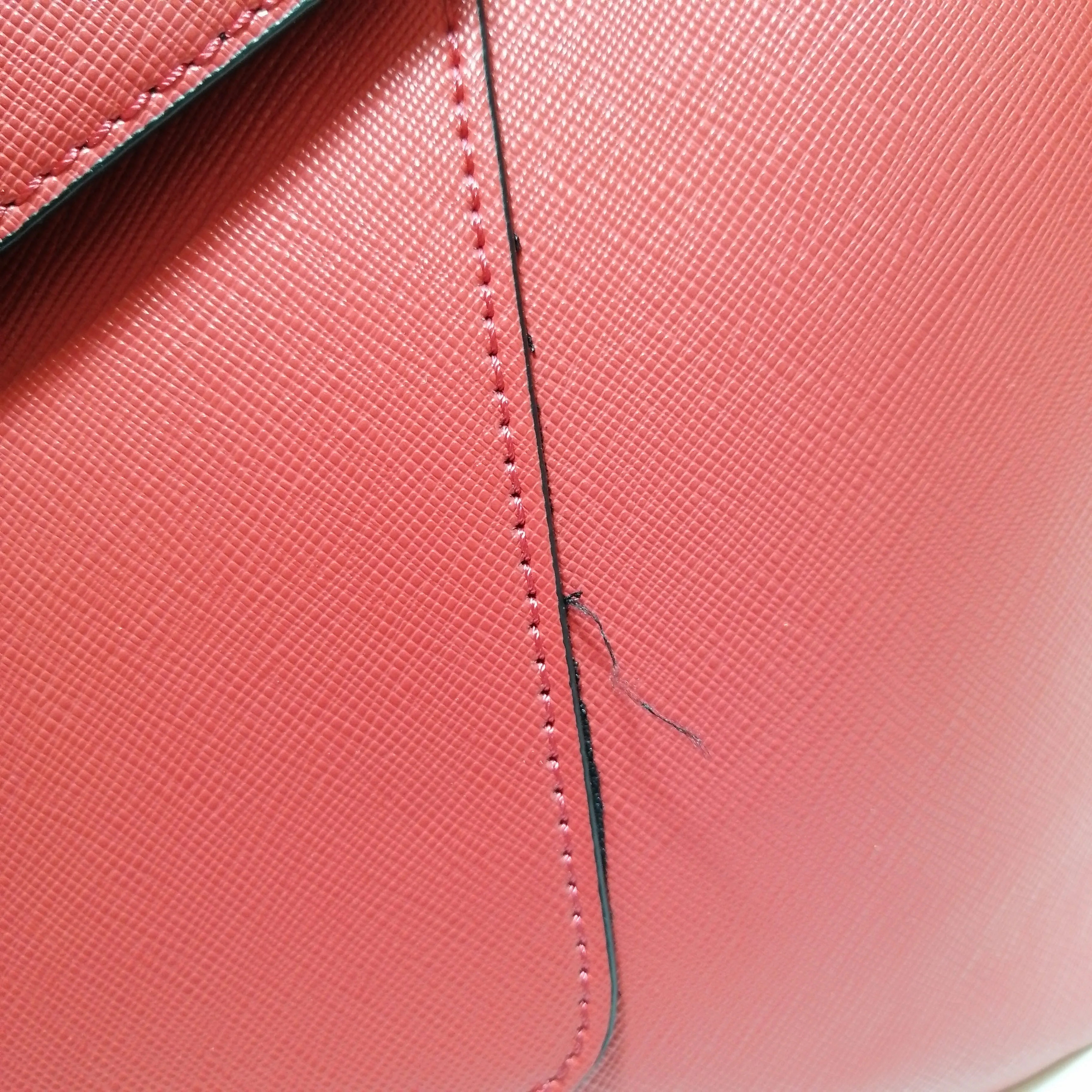 ALDO Red Front Pocket Faux Leather Tote | Gently Used |