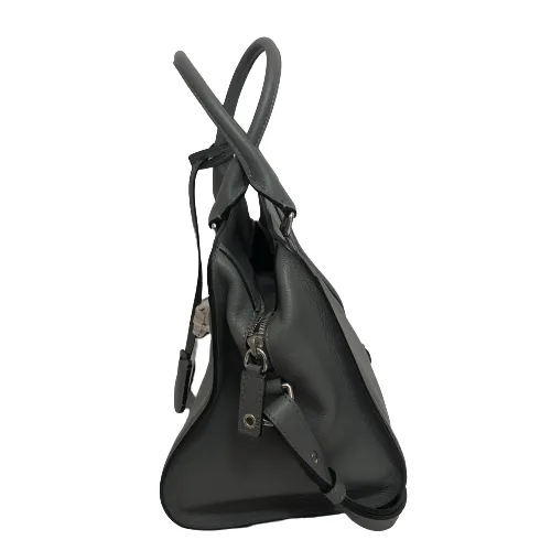 Alexander McQueen Grey Leather Skull Lock Tote | Like New |