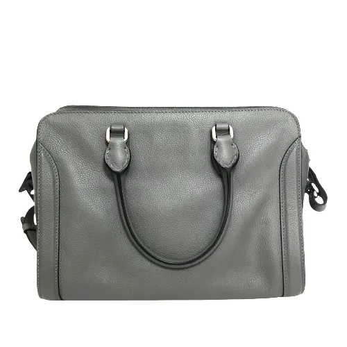 Alexander McQueen Grey Leather Skull Lock Tote | Like New |