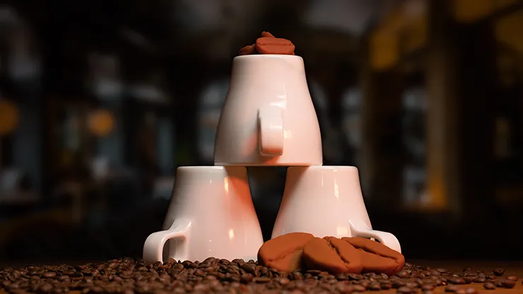 Amazing Coffee Cups and Beans