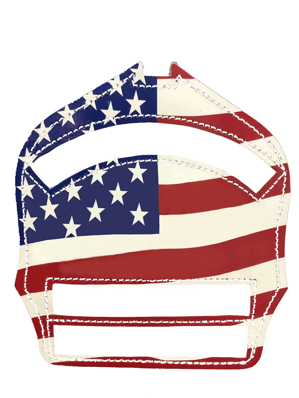 American Flag 6" Leather Front