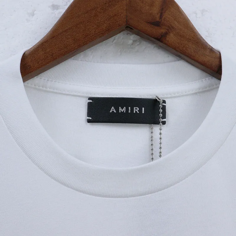 AMIRI Logo-Print Cotton T Shirt White