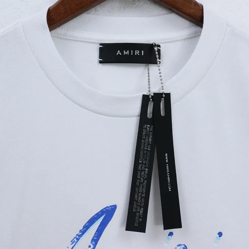 AMIRI Logo-Print Cotton T Shirt White