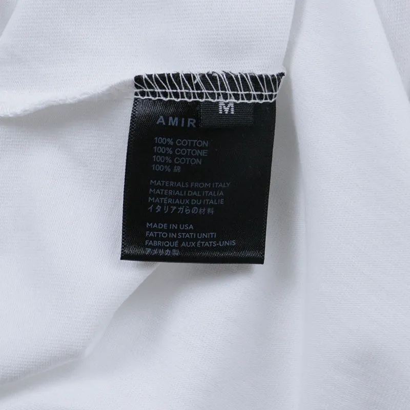 AMIRI Logo-Print Cotton T Shirt White