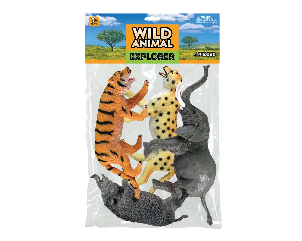 Animal Explorer - Wild Animals - 4 Piece Bagged Set - Assorted Styles