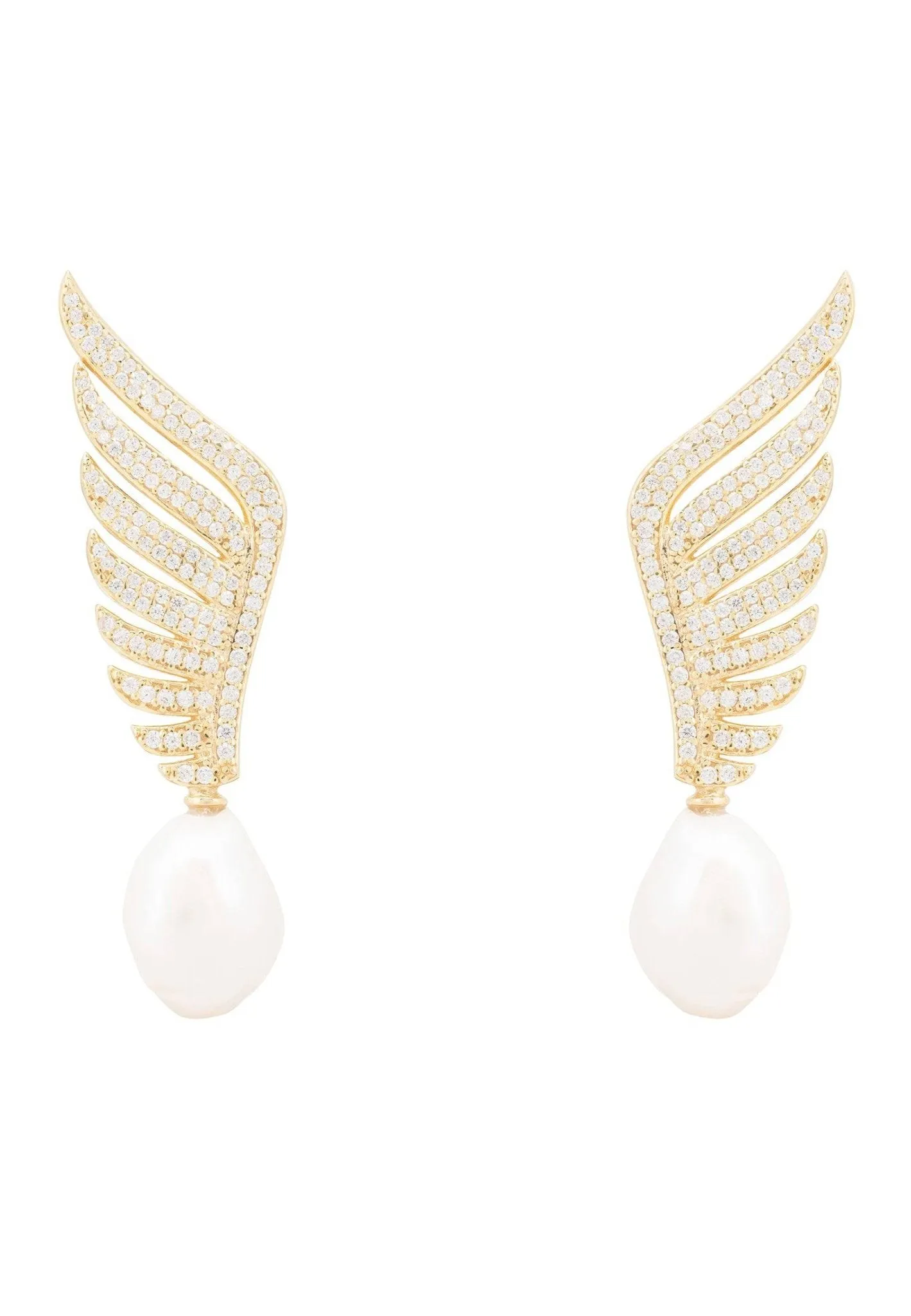 Athena Pearl Earrings Gold