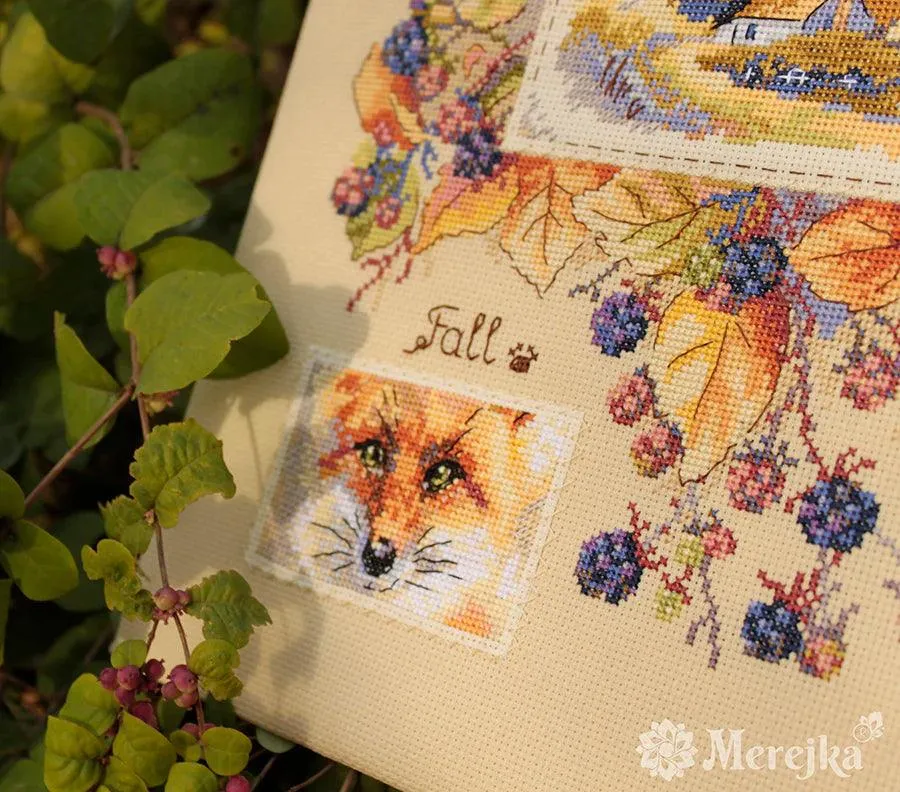Autumn Sampler K-131 Counted Cross-Stitch Kit