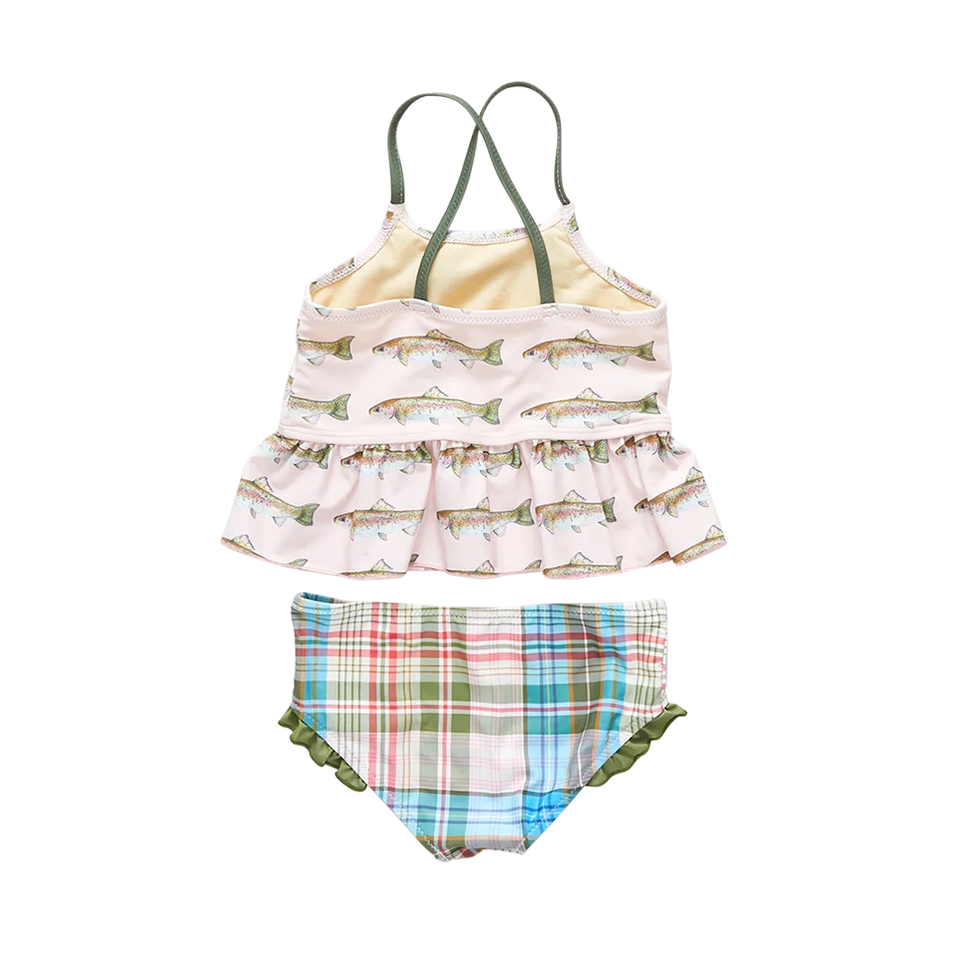 Baby Girls Joy Tankini - Pink Rainbow Trout