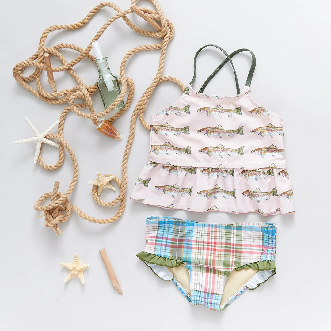 Baby Girls Joy Tankini - Pink Rainbow Trout