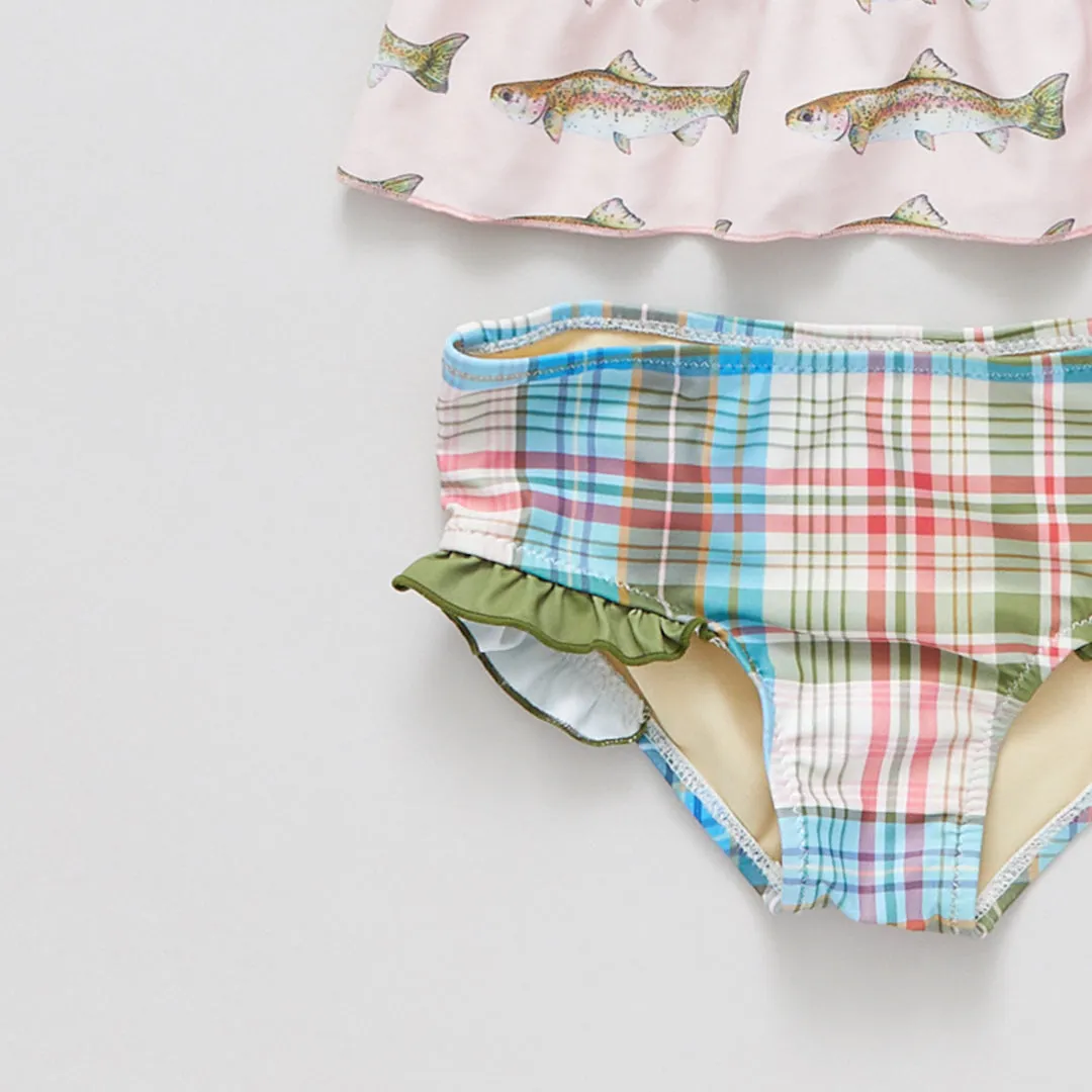 Baby Girls Joy Tankini - Pink Rainbow Trout