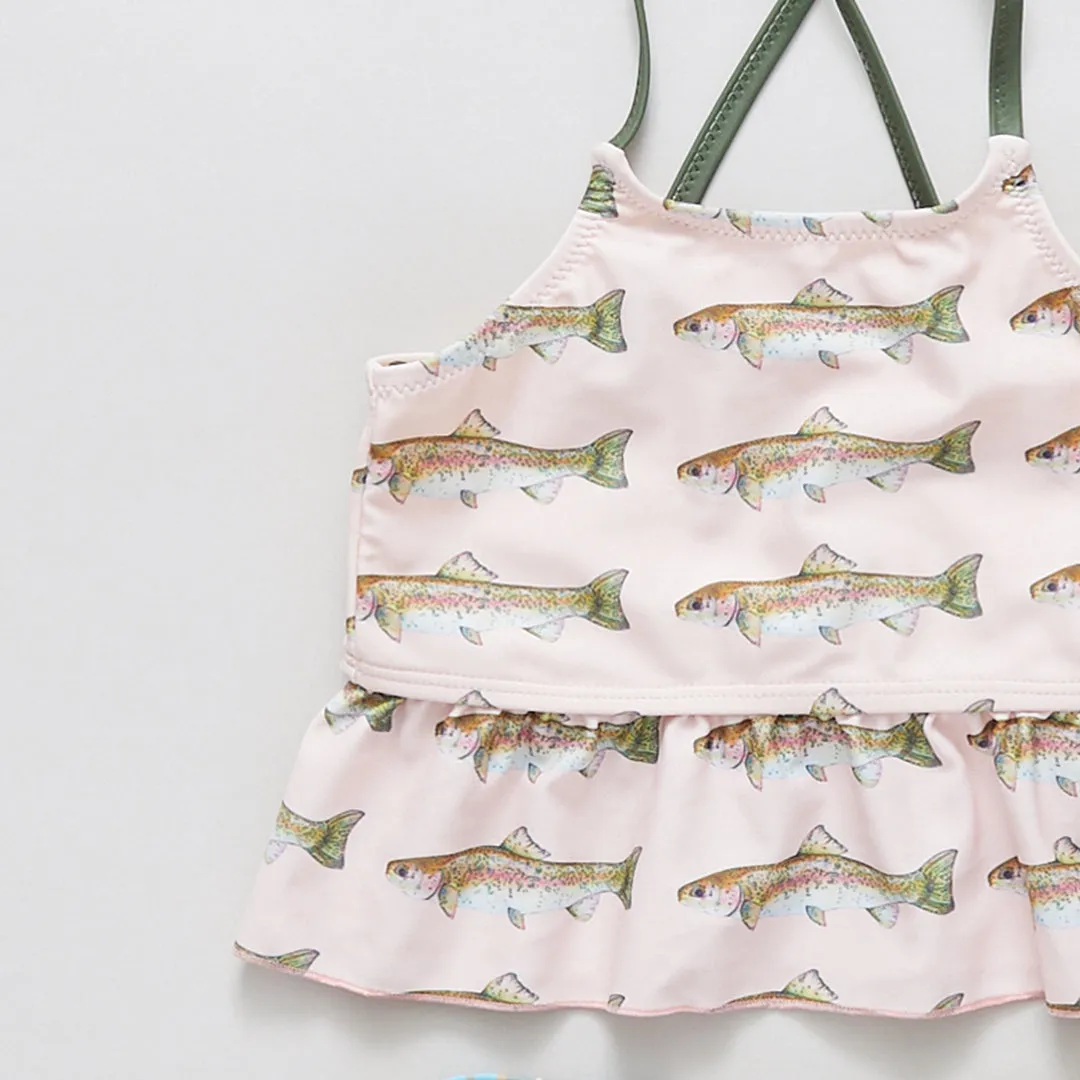 Baby Girls Joy Tankini - Pink Rainbow Trout