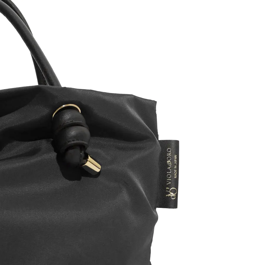 BIANCA-S Taupe x Black 2 Ways Tote